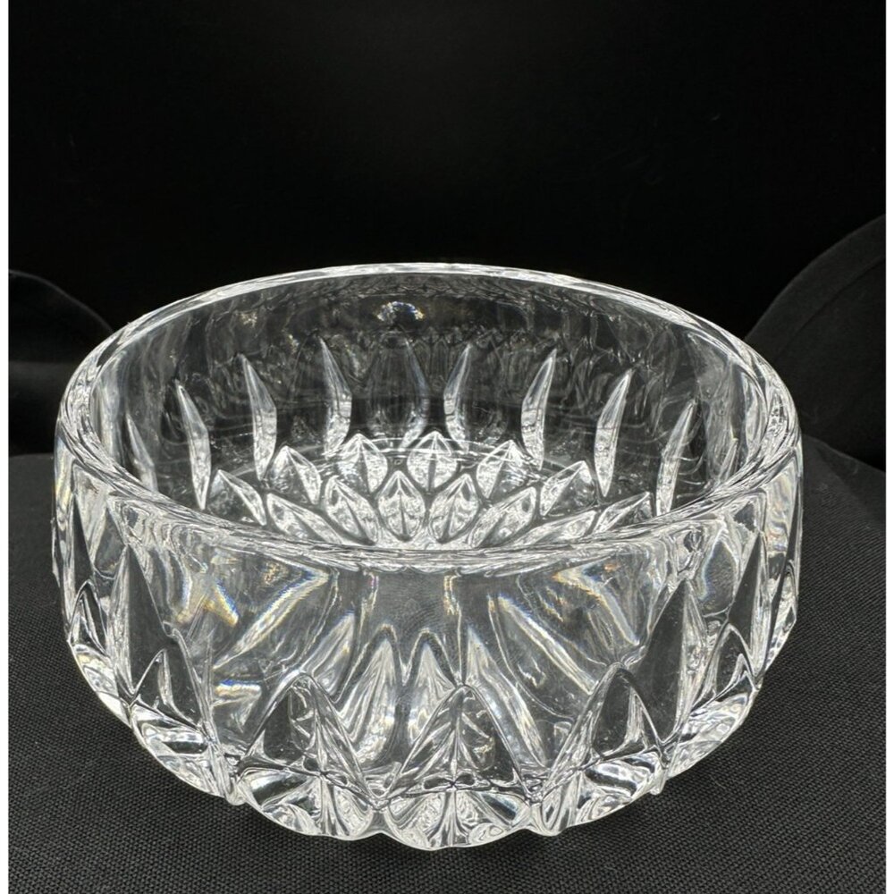 Gorham Althea Crystal Clear Glass Bowl 4.25" Starburst Candy Nut Dish 1980s